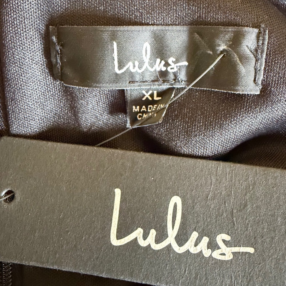Lulus Glamorous Sweetheart Black Maxi Dress XL Long Sleeve Holiday Formal - Picture 8 of 9